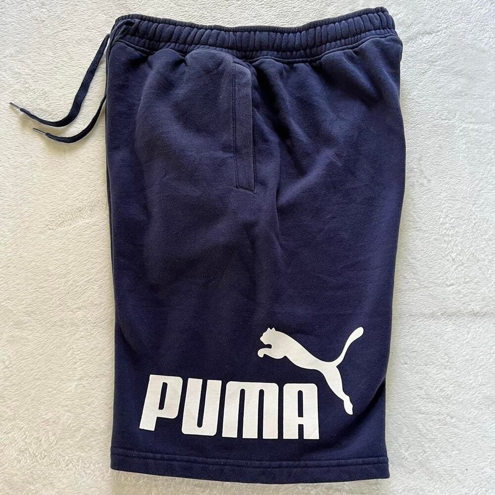 Puma men’s sweat shorts Athletic size medium navy blue